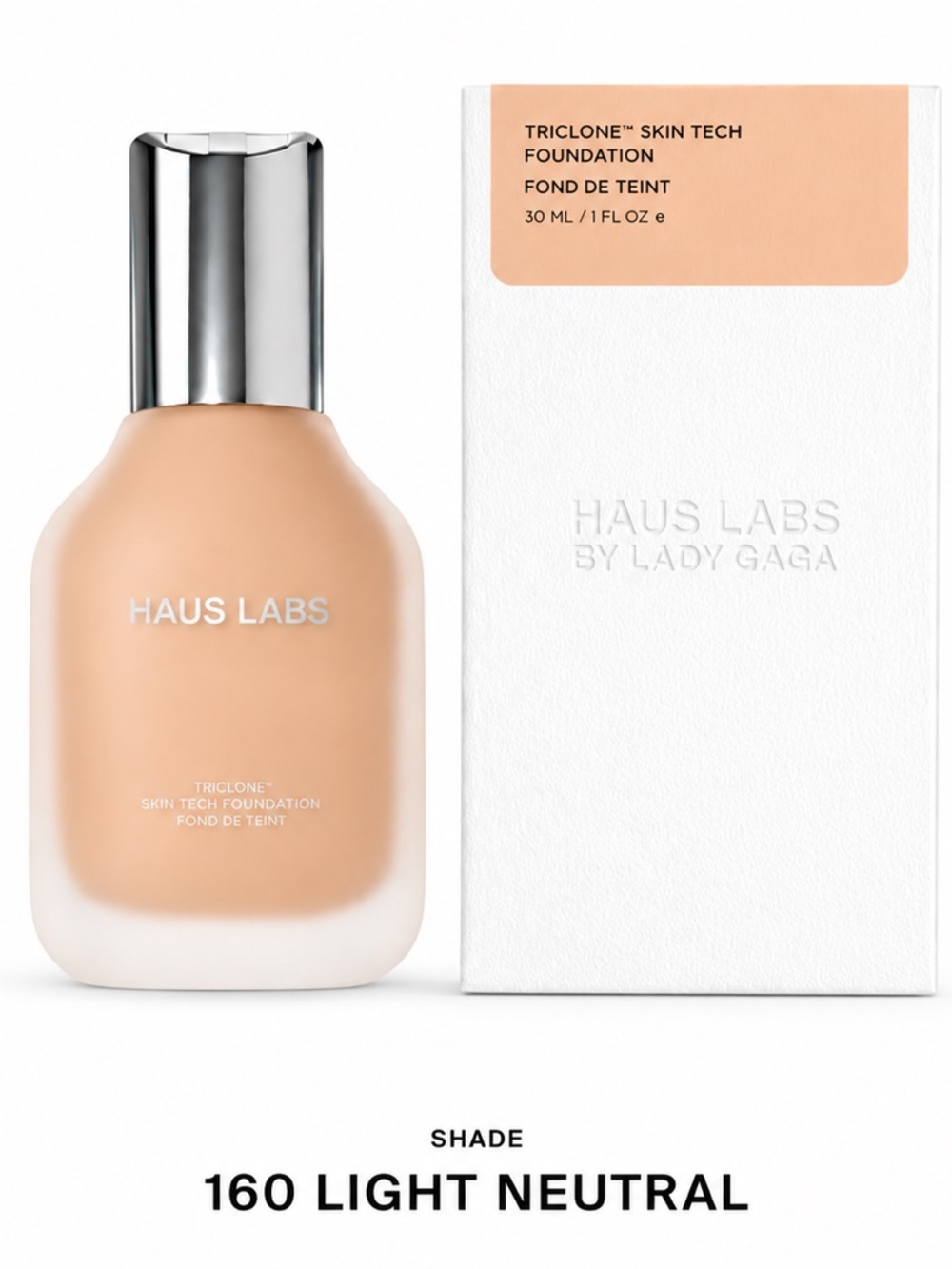 Haus Labs Triclone Skin Tech Foundation 160 Light Neutral New Serum Foundation